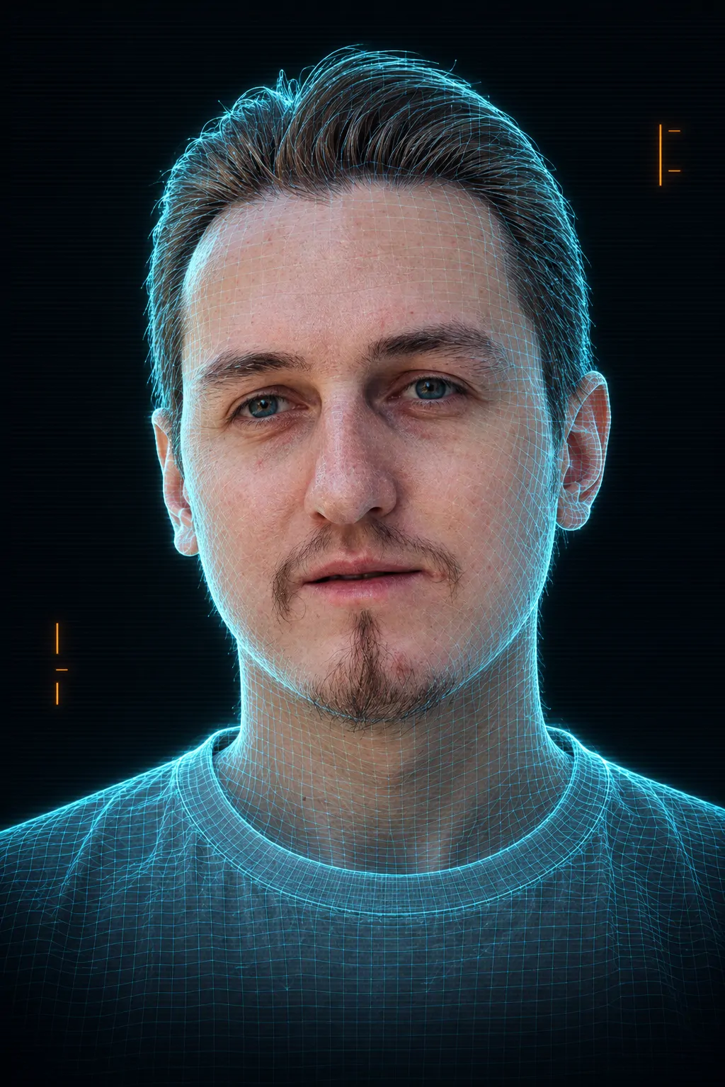 Ömer Çolak, Porträt im Stil „Sci-fi HUD“