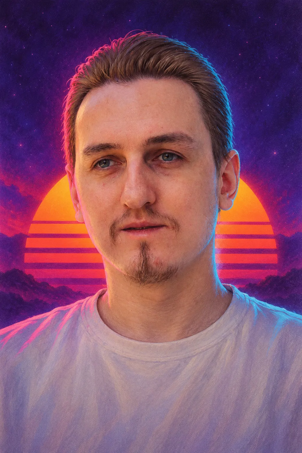 Ömer Çolak, Porträt im Stil „Synthwave“